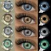 1 пара серых натуральных контактных линз для глаз, синие линзы, коричневые контактные линзы, зеленые линзы, годовое использование, красота глаз