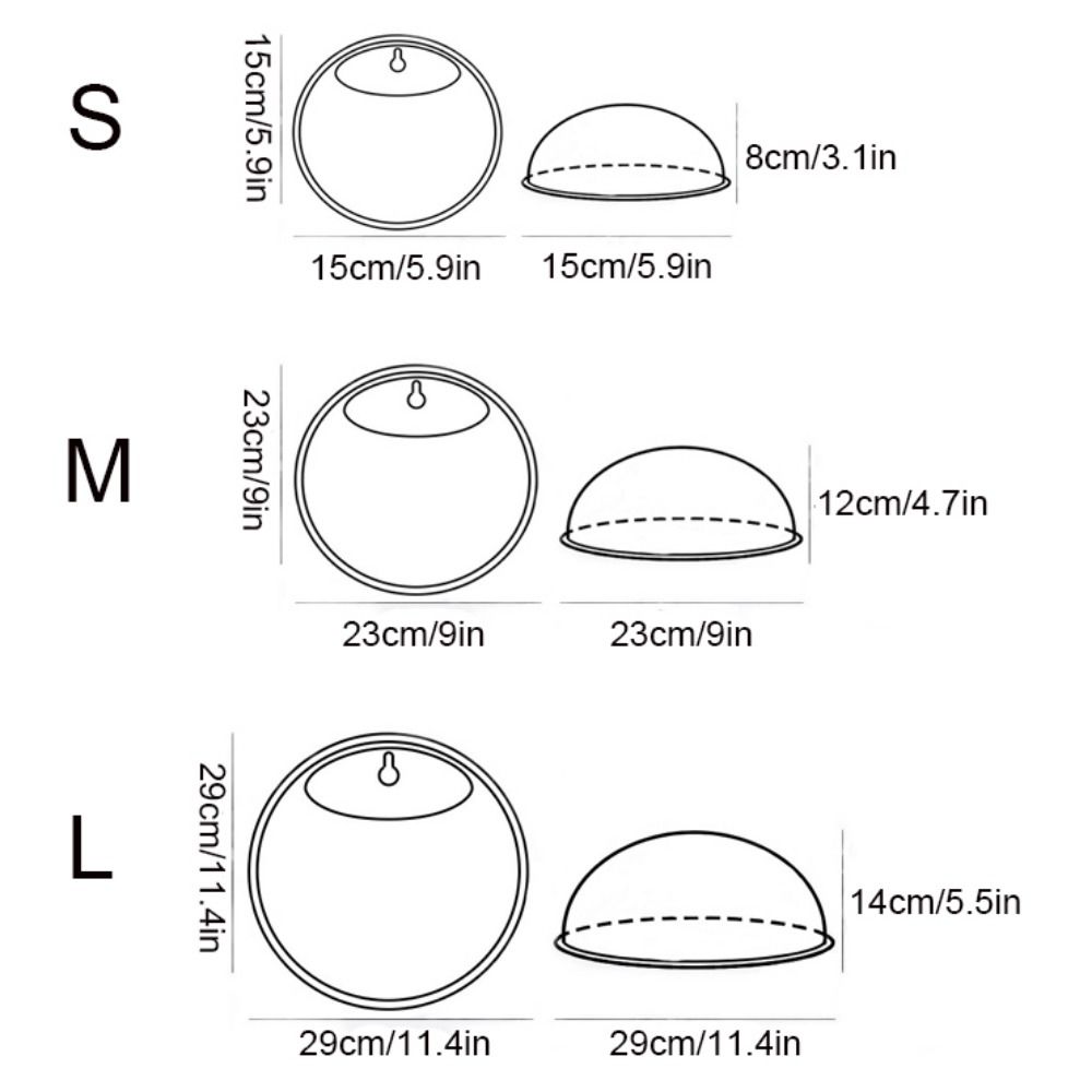 Настенный аквариум в форме полусферы, прозрачный подвесной аквариум для петушков, украшение для офиса