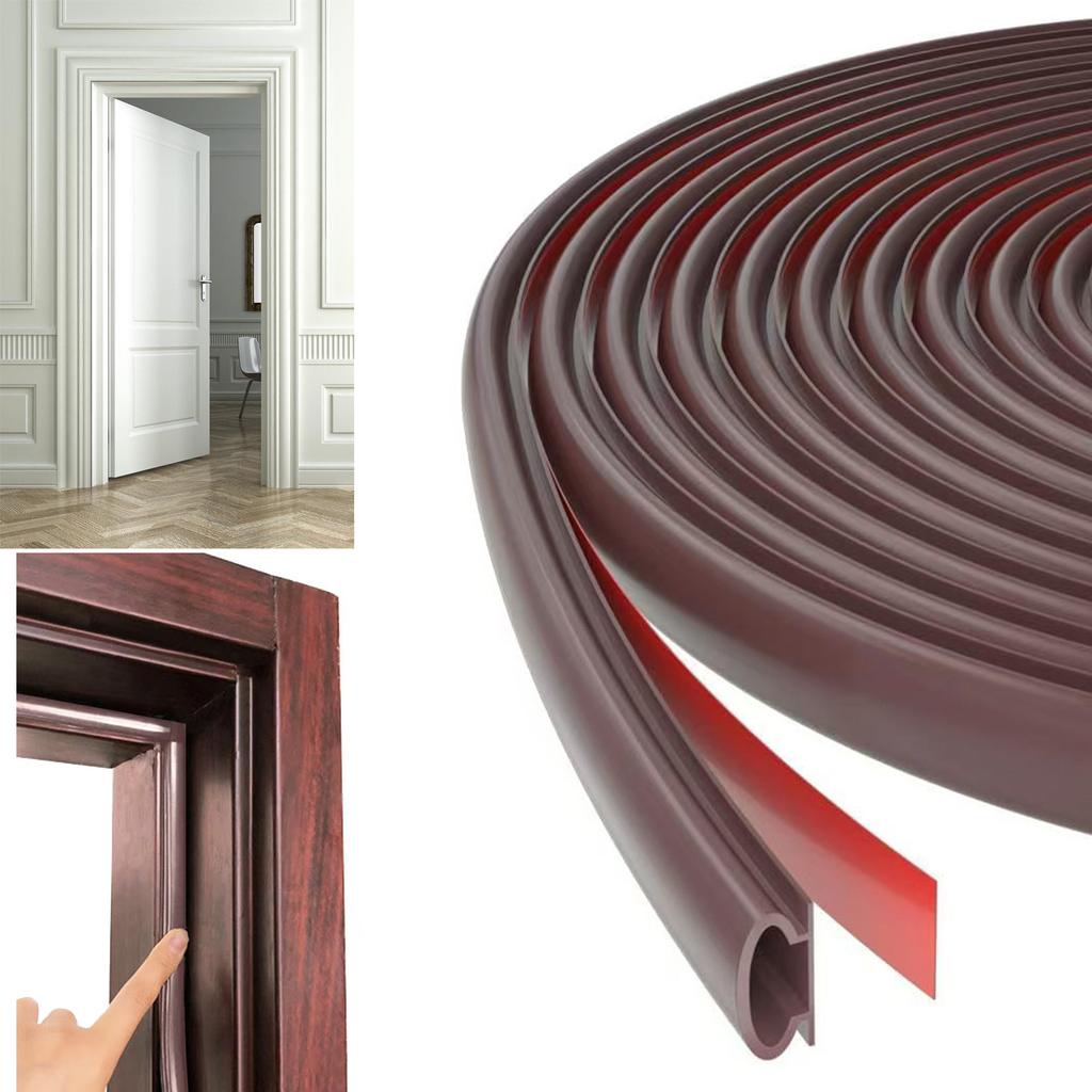 Flexible Quarter Round Molding Self Adhesive Rubber Trim Waterproof Seal for Wall Edge Corner & Staircase Cabinet Edge