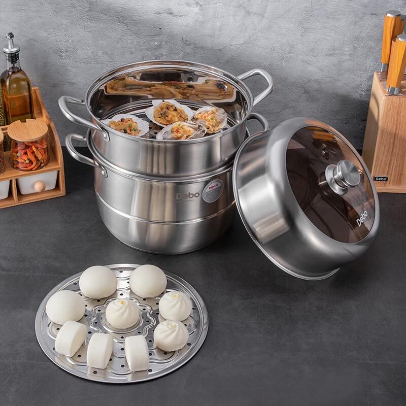 Debo DEP-697 304 Stainless Steel Double-Layer Steamer