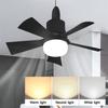 Socket Fan Light with Remote, Small Ceiling Fans with Lights, 3 Color Dimmable LED Light Bulb Fan,Screw-in E26/E27 Base for Room