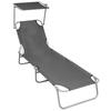 Day and Night - Day and Night Folding Lounger with Gray Aluminum Awning