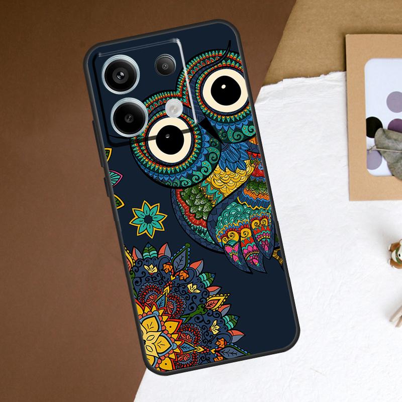 Cute Cartoon Owl Case For Redmi Note 11 12 13 Pro Plus 9 10 10S 11S 12S Redmi 12 9C 10C 12C 13C Back Cover