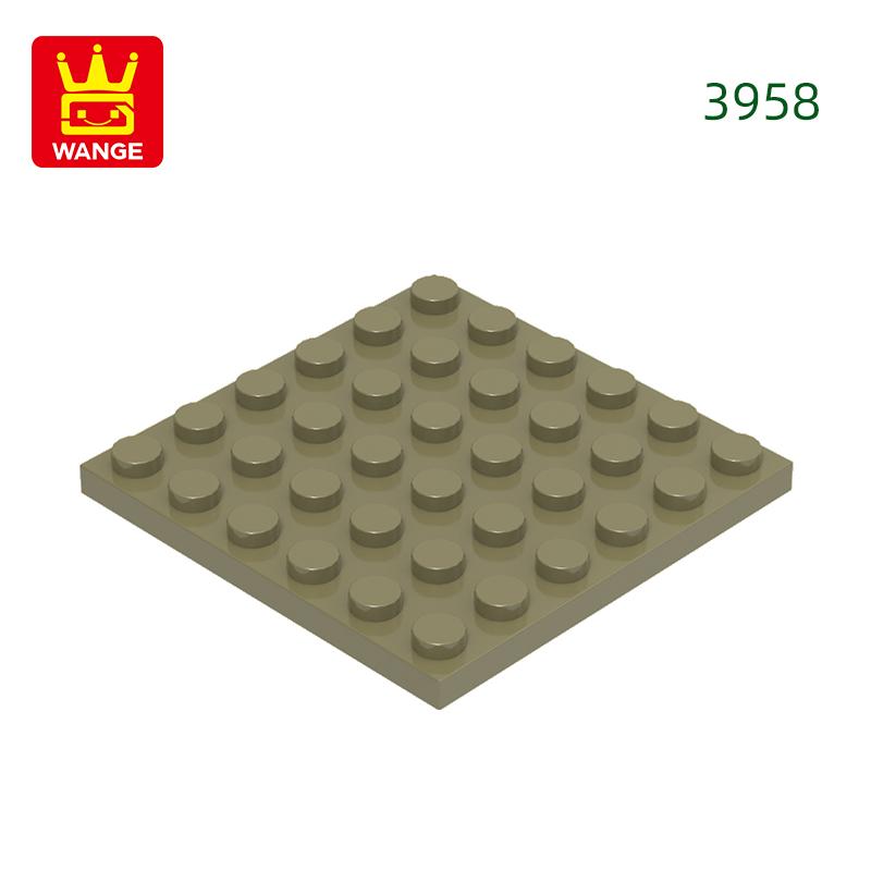 Нетоксичный 20 шт./лот 3958 Тонкая 6x6 точек Нижняя пластина Строительный блок Moc Цветные аксессуары Совместимые с Кирпичом Diy Детская игрушка