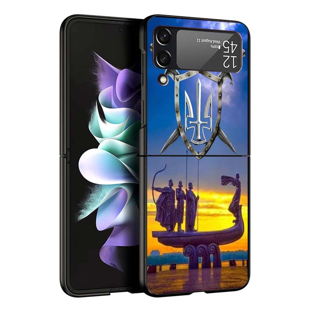Чехол для телефона Флаг Украины для Samsung Galaxy Z Flip7 Flip6 5G Flip5 Flip4 Flip3 ZFlip 7 6 3 4 5 Ударопрочная задняя крышка Galaxy Z Fli
