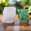 DIY Succulent Turtle Cylindrical Candle Silicone Mold Handmade Squirrel Relief Aromatherapy Gypsum Mold Desktop Decoration