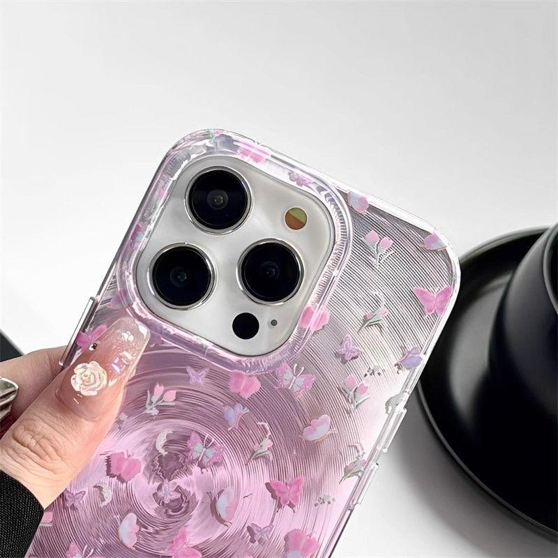 Чехол для телефона Vortex Laser для iPhone 11 Fundas iPhone 13 16 Pro Max 14 15 12 13promax, противоударный, мягкий, из ТПУ, чехол-бабочка