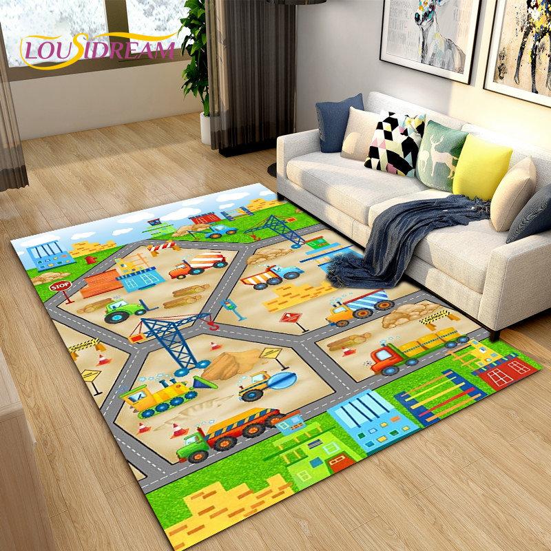 Детский детский игровой коврик, коврик для игровой комнаты, большой ковер для гостиной, спальни, ванной комнаты, нескользящий напольный коврик