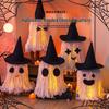 Halloween Glowing Pumpkin Lantern with Ghost Hat – Kids' Decoration & Gift Props