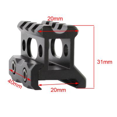 Крепление Riser 1" Height Picatinny Short Riser Mount Алюминиевый сплав Scope Riser Base Mount 20 мм Picatinny Rail