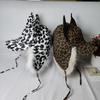 Popular leopard print fashion funny hip hop personalized baseball cap outdoor travel fashion outdoor sun protection plush cap