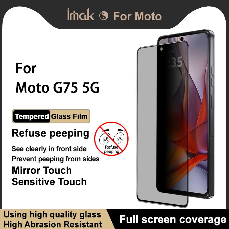 Для Moto G75 5G Glass IMAK Privacy Temper Glass Full Screen Cover Film