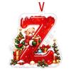 Christmas Acrylic Hanging Ornament, Red Snow Scene Letter Design, 2D Flat Decoration for Christmas Tree and Home Holiday Decor