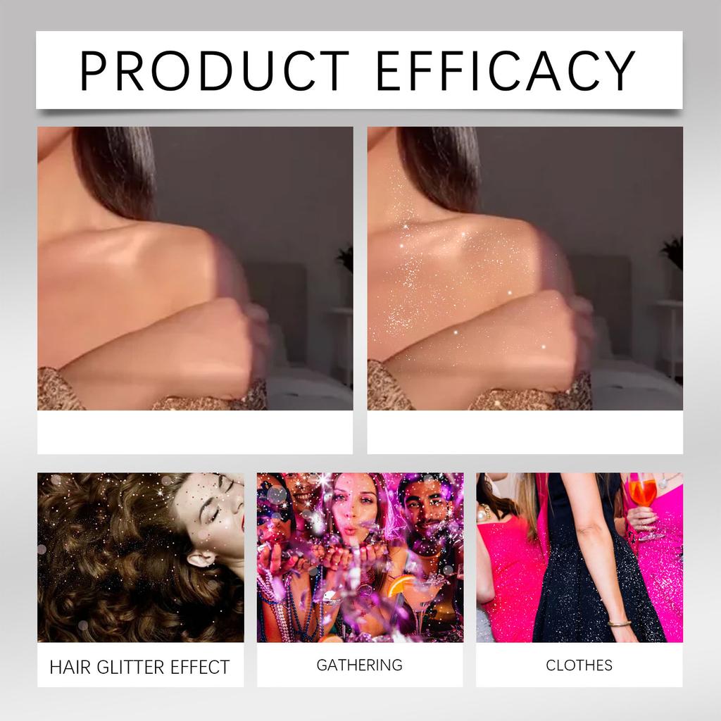 Shiny Glitter Spray Hair Body Highlight Shimmer Prom Festival Carnival Glitter Spray