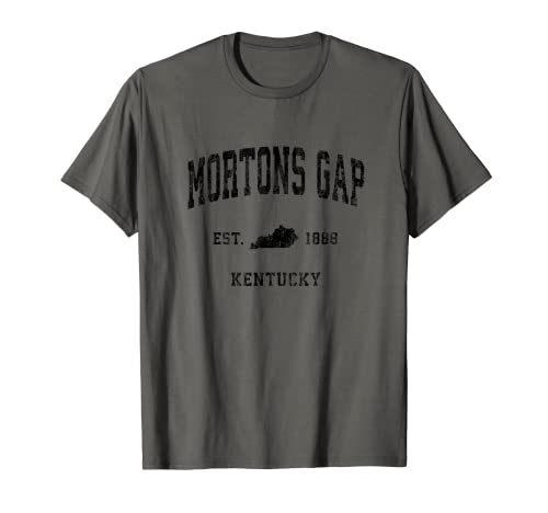 Mortons Gap Kentucky Винтажная Черная Спортивная Футболка с Дизайном