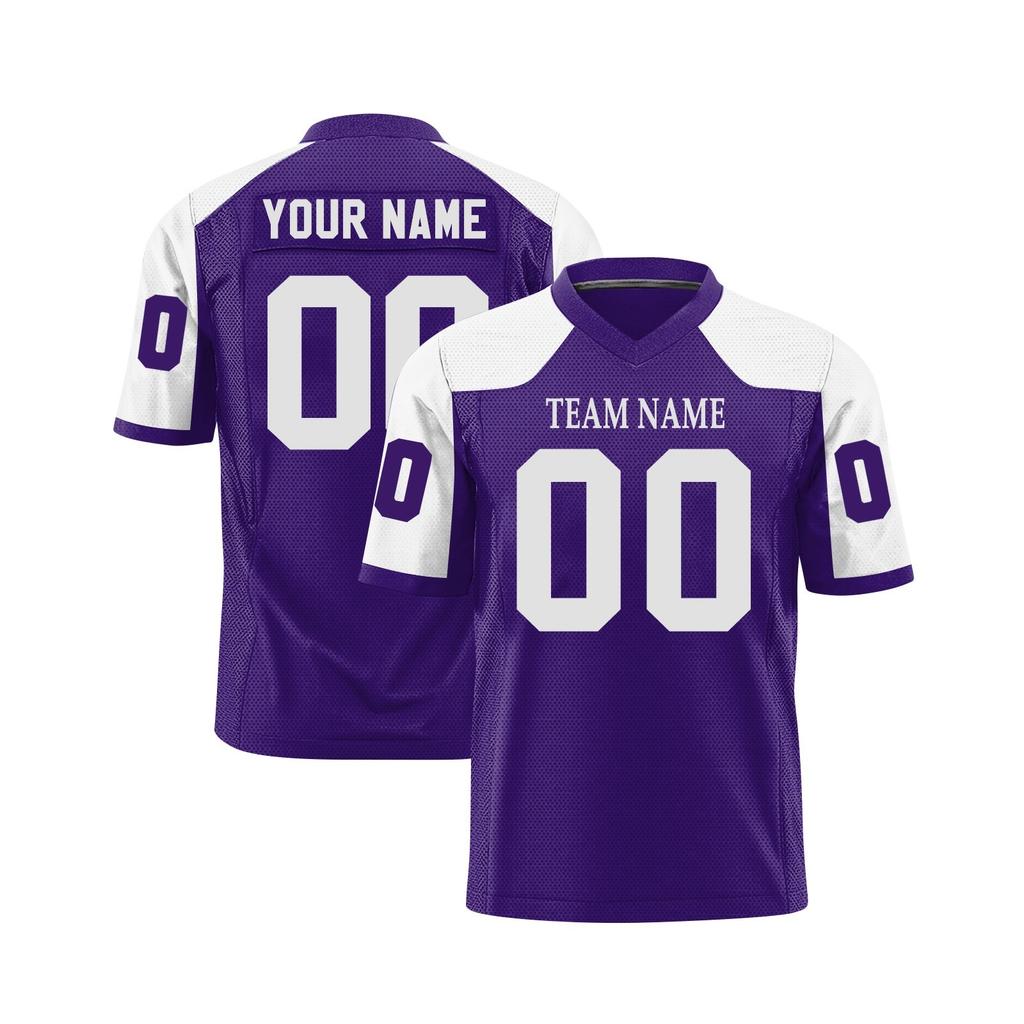 Custom Football Jerseys Personalized Printed Team Name & Number Sports Uniform For Men Women Youth