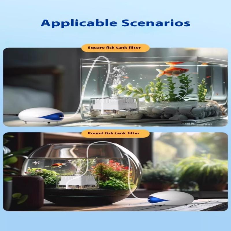 Мини Аквариумный Фильтр Аэратор 2-в-1 Пневматический Фильтр Аквариум Камень для Аэрации Кислородный Насос Очистка Воды Аквариумные Аксессуары