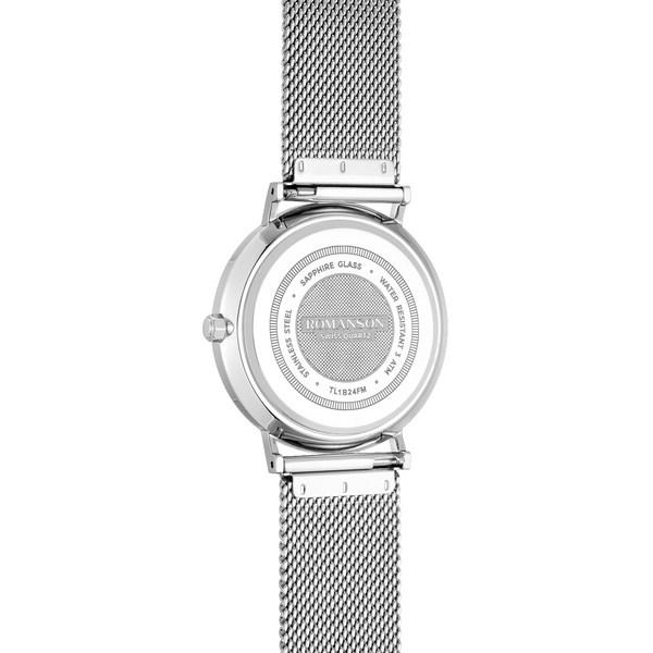 Romanson Moon Phase Men's Metal Watch RWTMFM1B2400WHSI0 + Gift Package