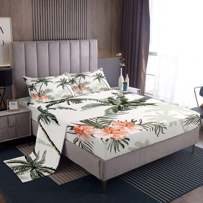 Cute Cartoon Ghost Pattern Bed Hat Four-piece Bedding Set Bedroom Dormitory Bedding Decoration