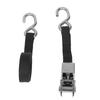 1in 25mm Ratchet Tie Down Straps Black Rust Proof Precise Stitching for MotorcycleTrailer Truck Kayak Boat 3 M   9.8ft