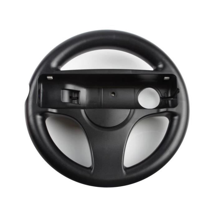 Nintendo Wii Steering Wheel - MOONAR - Compatible Wii - Color Black - Durable Design - Mini Accessory