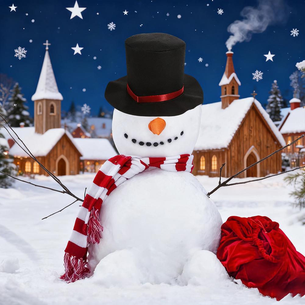 Sophisticated Snowman Project Hat Festive Christmas Snowman Hat Kit for Family Fun Holiday Decor Top Hat for Indoor for Friends