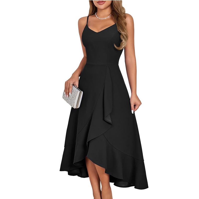 Европейское и американское облегающее коктейльное вечернее платье с оборками 2025 года для свадеб и выпускных вечеров