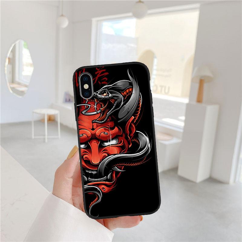 CJ71 Japan Samurai Mask Case for Samsung Galaxy M06 M15 M16 M35 M55 M56 A36 A42 A50 A50S A51 A52 A32 A33 A05 A05S A06 A16 A20