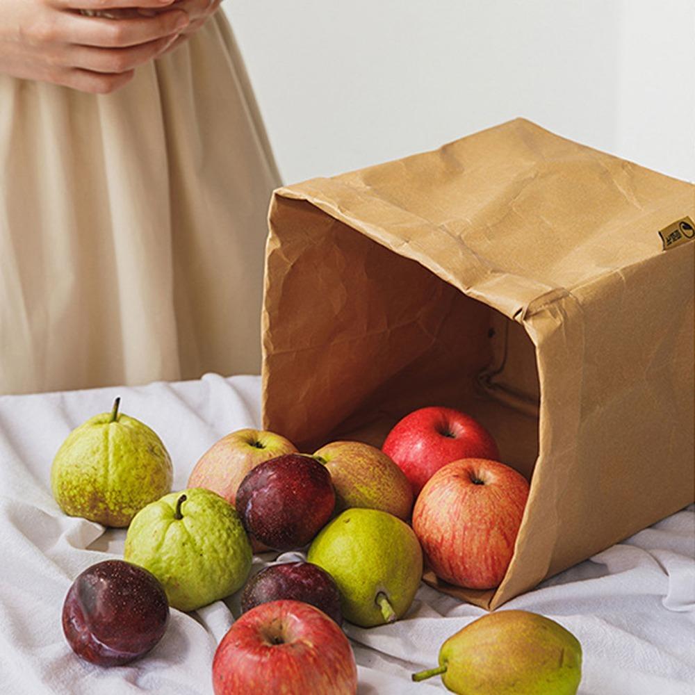 Waterproof Kraft Paper Bag Washable Waterproof Bag Snacks Bags Food Storage Bag Food Storage
