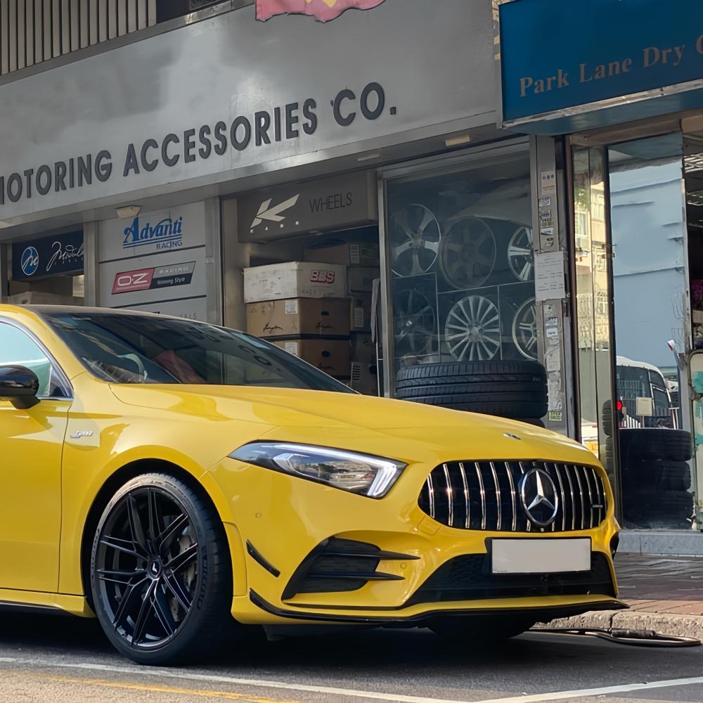 BKS2 3 шт. Передний нижний спойлер-губа сплиттер канард для Mercedes-benz A-Class V177 W177 A35 A180 A200 A220 A250 AMG 2019-2022
