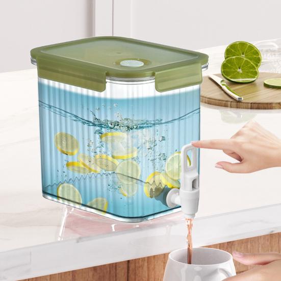 Диспенсер для напитков 3,5 л с краном, диспенсер для напитков с широким горлышком, машина для приготовления напитков на холодильник, герметичный сок