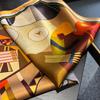Korean version of foreign style fashion silk small square scarf women's thin spring and summer professional wear decorative scarf mulberry silk scarf