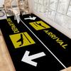 Arrival And Departure Flight Airport Floor Mat Rectangle Anti-slip Home Soft Badmat Front Door Outdoor Mat Welcome Doormat