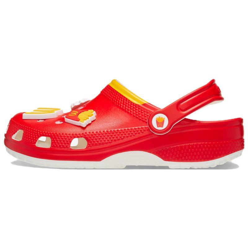 McDonald's x Crocs Classic Clog EVA Нескользящие и износостойкие туфли с отверстиями Унисекс Красный
