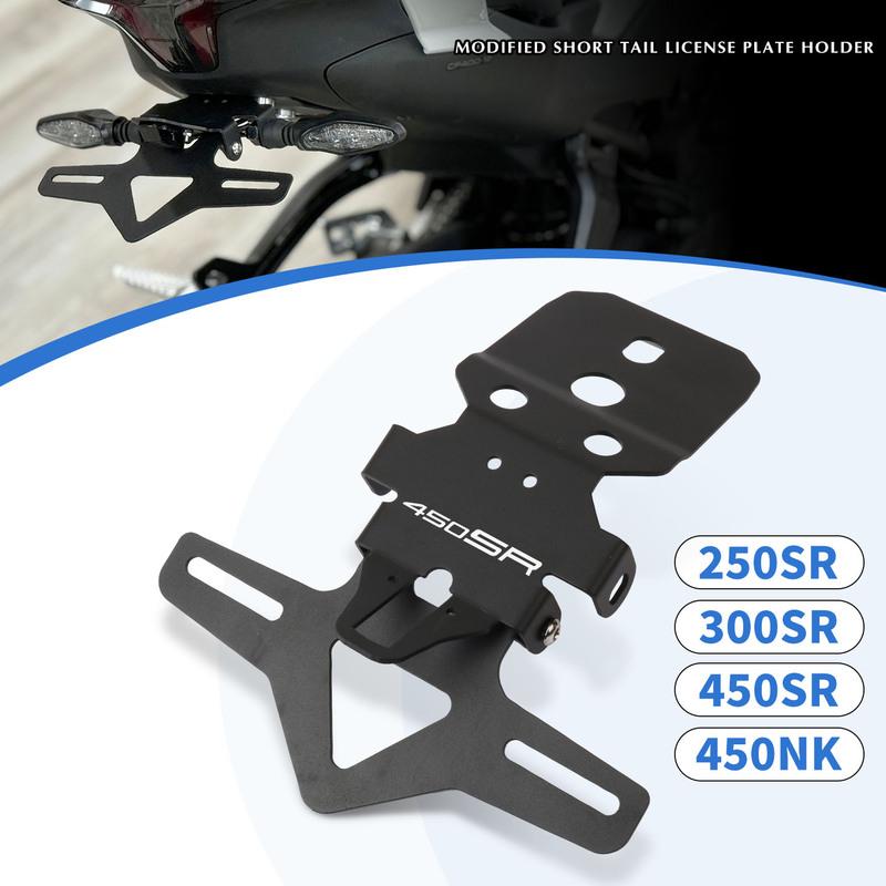 Fit For 250SR 300SR 450NK 450SR Motorcycle License Plate Holder Rear Short Tail Stock Light Tailstock Holder Fender Eliminator
