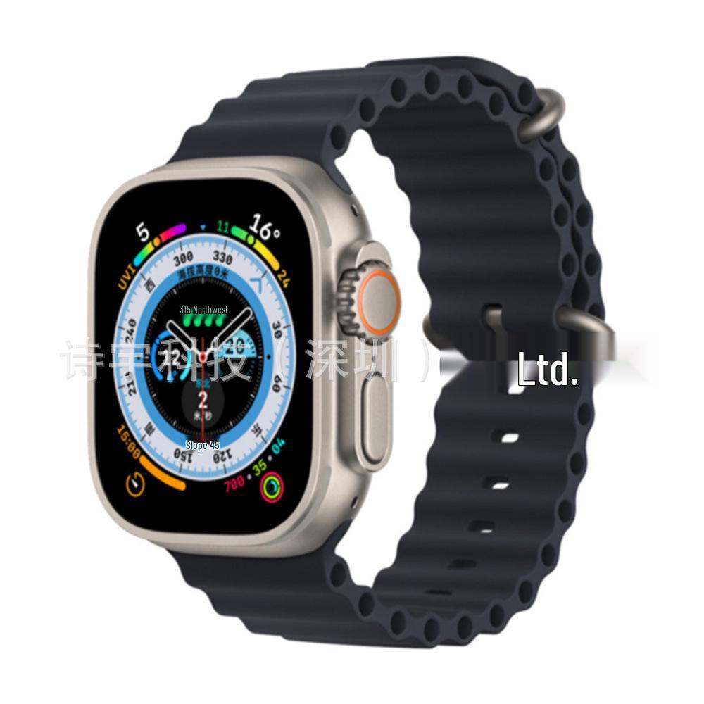 Силиконовый ремешок Apple Watch 11 Ultra с двойной пряжкой