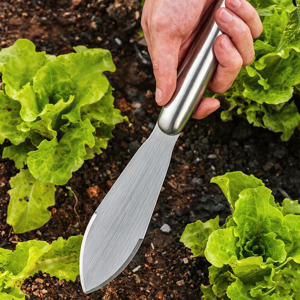 New Design Double Head Garden Shovel Thickened Stainless Steel Weeding Hoe Digging Tool for Planting Flowers Wild Vegetables