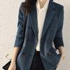 Вельветовый пиджак для женщин на весну и осень, новый корейский стиль, британский стиль, повседневный костюм, топ
