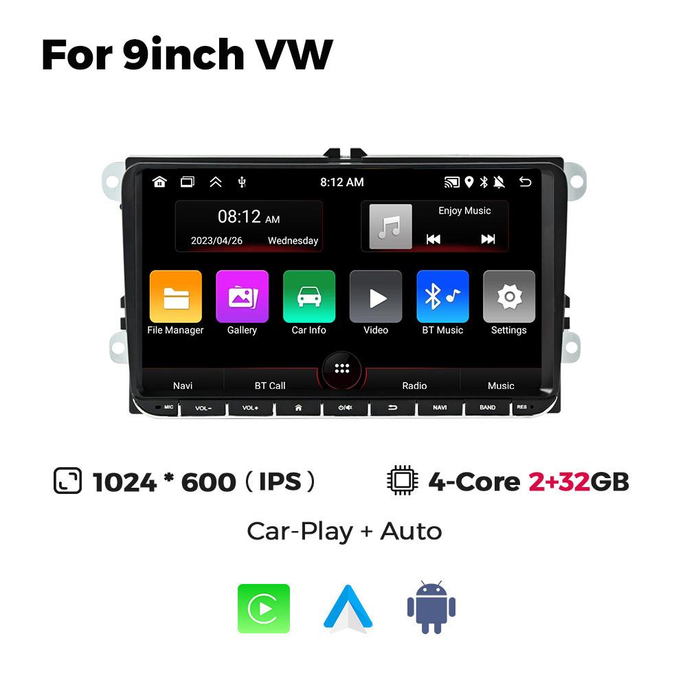 Android Carplay Автомобильный Радио Видео Плеер Для VW Volkswagen Skoda Octavia golf 5 6 touran passat B6 polo Jetta 2Din Стерео Ресивер