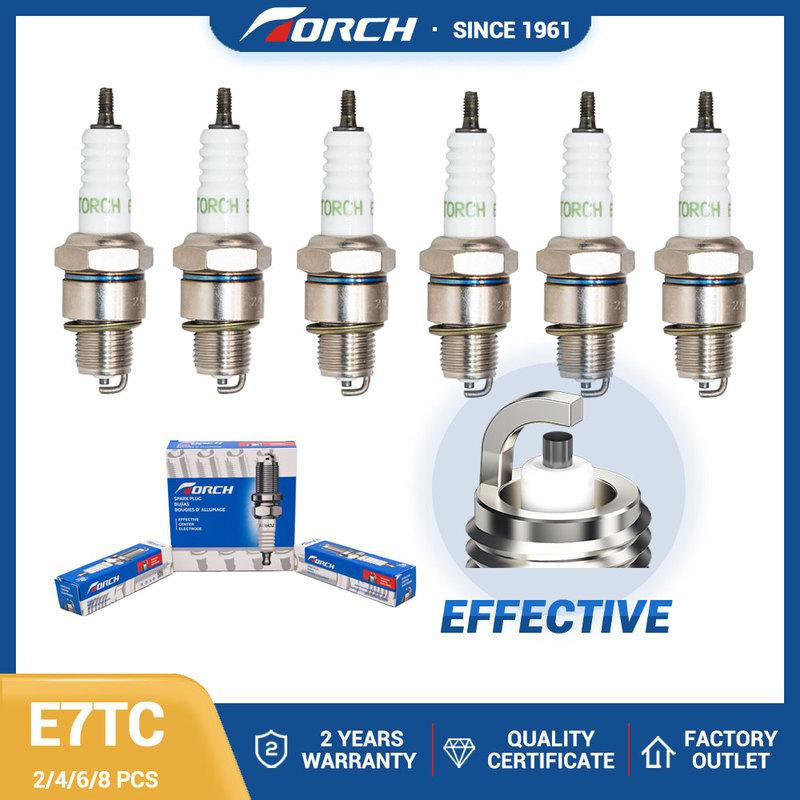 2-8PCS Spark Plugs Torch E7TC replace for Candles 5111/BP7HS W22FP W22FP-U W22FPUS FLAT 603302211 TOYOTA 90098-22515
