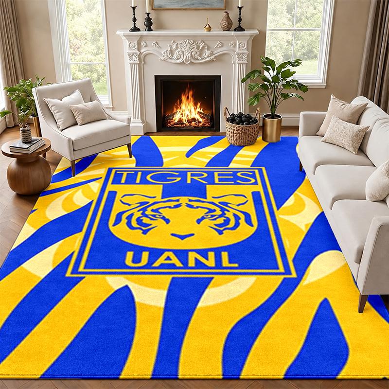 Club Tigres UANL Carpet Door Mat for Living Room or Bedroom Protective Mat Under Chair Office Decoration Christmas Gift Birthday Present