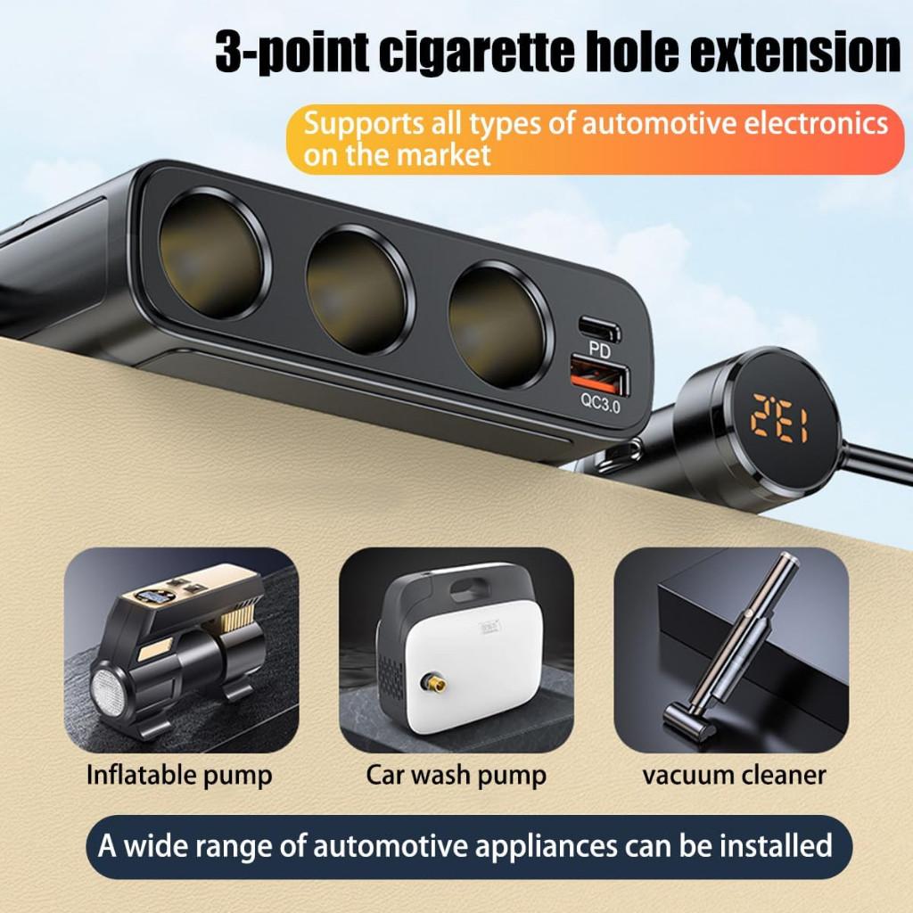 Портативное автомобильное зарядное устройство Quick Charge 3.0 и USB 20 Вт Адаптер прикуривателя 128 Вт Высокая мощность 12 В/24 В Автомобильный разветвитель