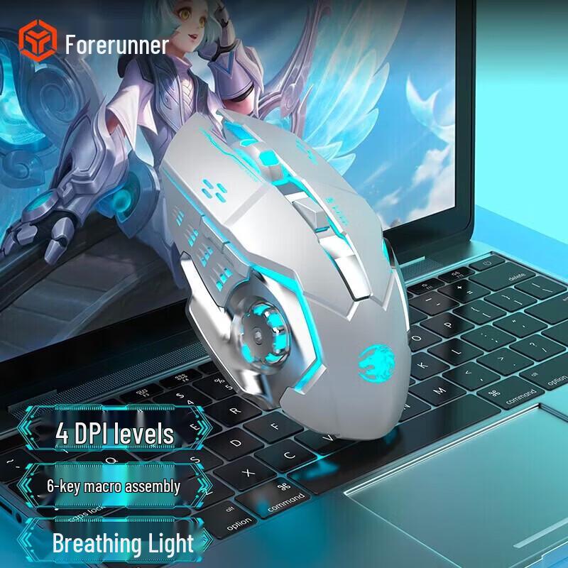 Комплект: Проводная RGB механическая клавиатура Pioneer V80 и бесшумная мышь