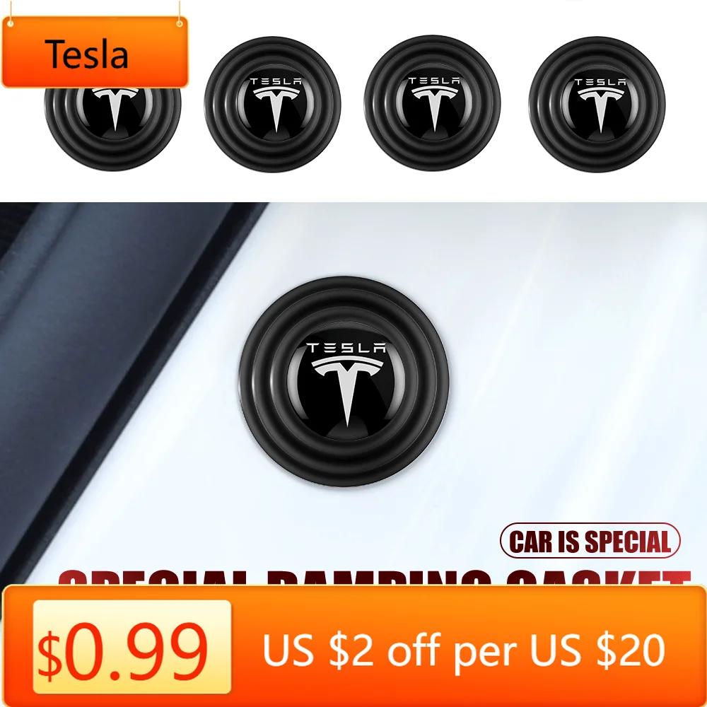 Car Sticker Tesla 4/8/10/20PCS Car Door Bumper Buffer Stickers Trunk Anti-Noise Buffer Adhesive Decals For Tesla Model 3 Model Y