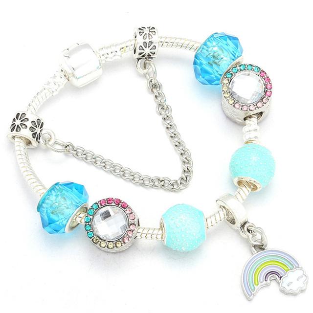 Милые мультяшные браслеты с эмалевыми бусами в виде мышей подходят для европейского оригинального браслета для детей