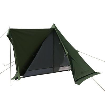Dod Musha Tent для 1 человека. Одноместная палатка из материала TC, устойчивого к искрам. Цвет хаки. Размеры в собранном виде: Ш290 x Г290 x В183 см. Веревка или трос не включены.