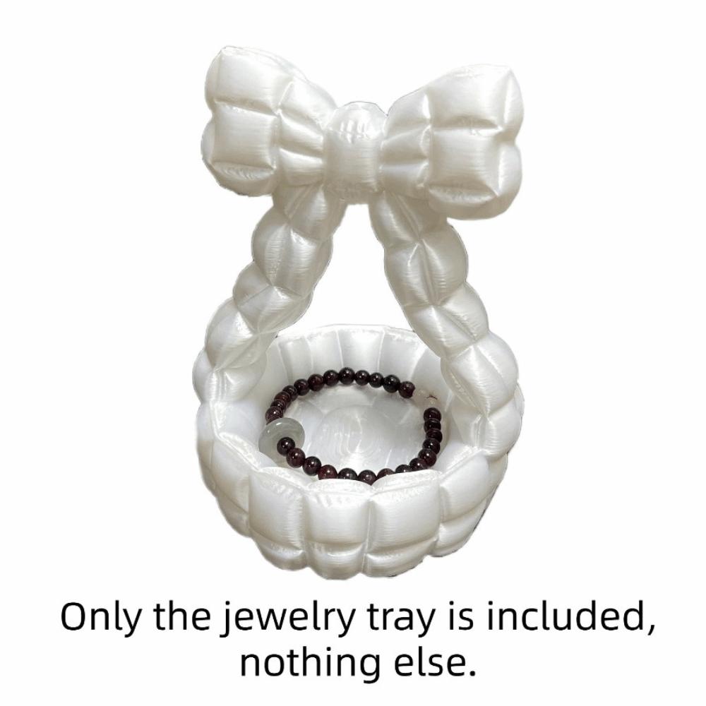 Decorative Bow 3D Printed Jewelry Tray Sweet Shell Shape Jewelry Tray  Home Ornaments