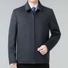 Autumn and Winter Cashmere Jackets for Middle-aged Men and Dads, Leaders and Cadres, Woolen Woolen Jackets, Middle-aged and Elderly Lapel Jackets
