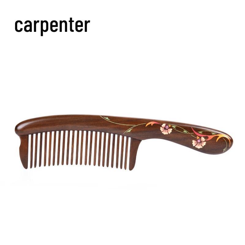 Коричневый набор деревянных расчесок Mujiang Kingwood с инкрустацией, подарочный набор