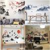 Big Size Landscape Painting Sticker Chinese Style Wallpaper For Home Decoration